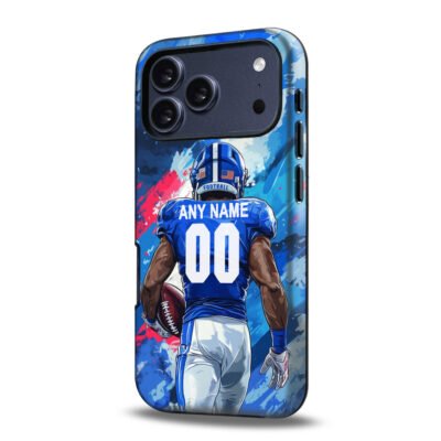 Custom Collge Football Phone Case for iPhone - Personalized Your Name and Number - Illinois Design