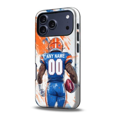 Custom Collge Football Phone Case for iPhone - Personalized Your Name and Number - Florida Design