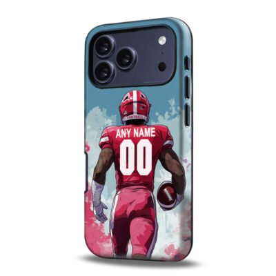 Custom Collge Football Phone Case for iPhone - Personalized Your Name and Number - Indiana Design