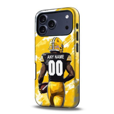 Custom Collge Football Phone Case for iPhone - Personalized Your Name and Number - Iowa Design