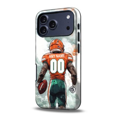 Custom Collge Football Phone Case for iPhone - Personalized Your Name and Number - Florida Design