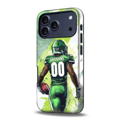 Custom Collge Football Phone Case for iPhone - Personalized Your Name and Number - Dakota Design