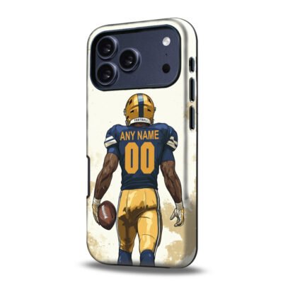 Custom Collge Football Phone Case for iPhone - Personalized Your Name and Number - Indiana Design