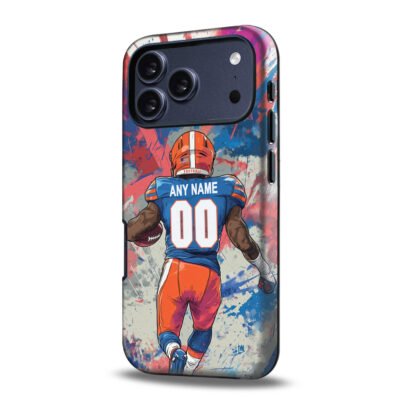 Custom Collge Football Phone Case for iPhone - Personalized Your Name and Number - Idaho Design