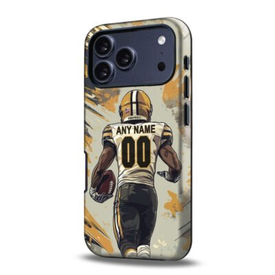Custom Collge Football Phone Case for iPhone - Personalized Your Name and Number - Indiana Design
