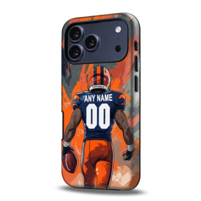 Custom Collge Football Phone Case for iPhone - Personalized Your Name and Number - Texas Design