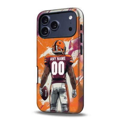 Custom Collge Football Phone Case for iPhone - Personalized Your Name and Number - Virginia Design