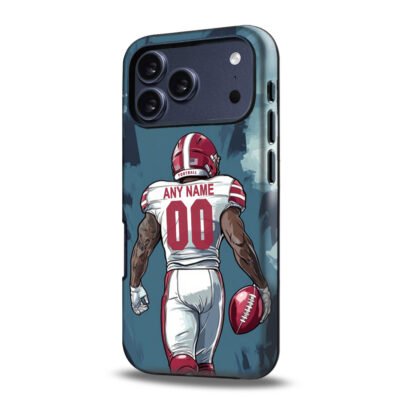 Custom Collge Football Phone Case for iPhone - Personalized Your Name and Number - Washington Design