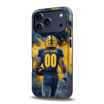 Custom Collge Football Phone Case for iPhone - Personalized Your Name and Number - Virginia West Design