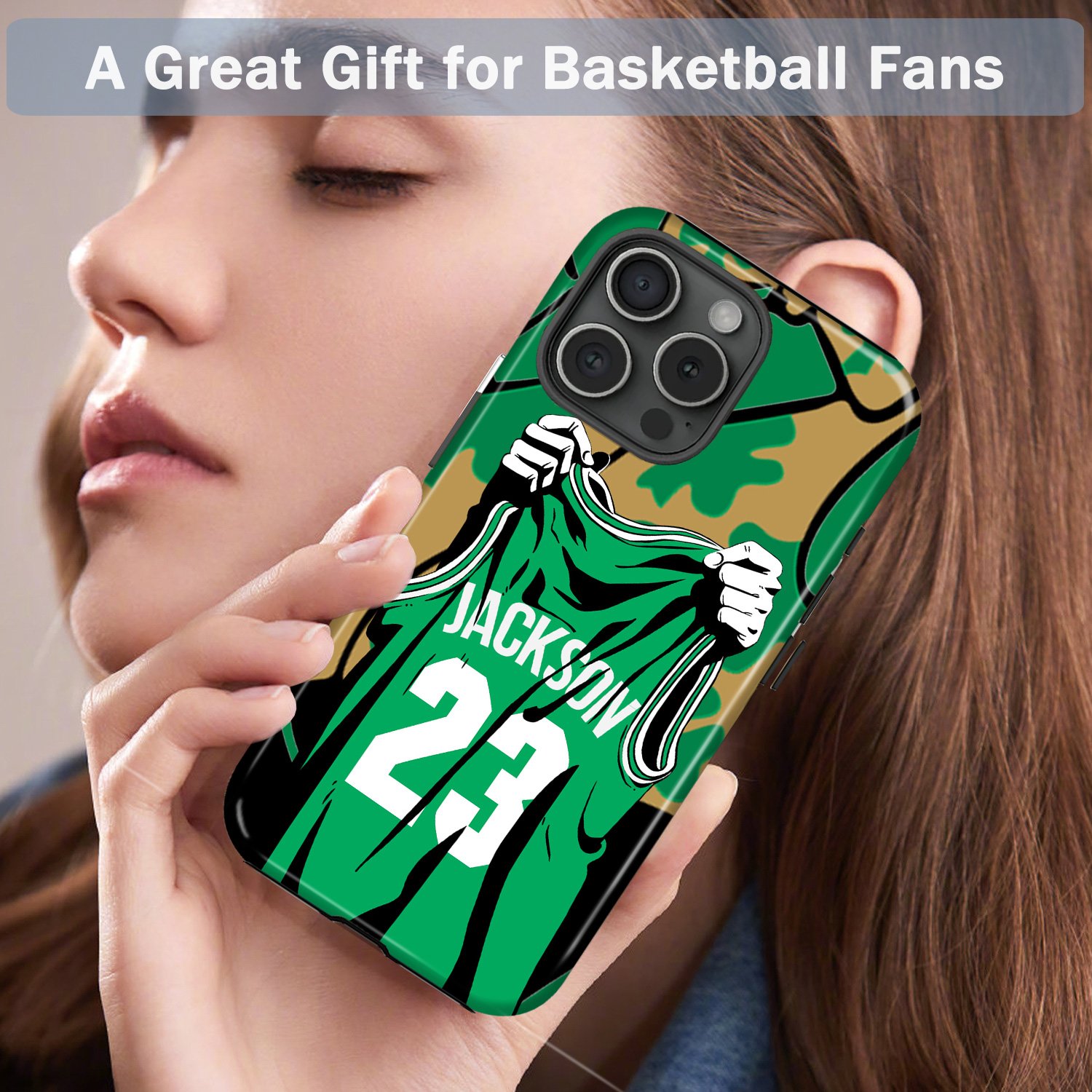 Custom Basketball Phone Case for iPhone - Personalized Your Name and Number - Boston Design - Image 7
