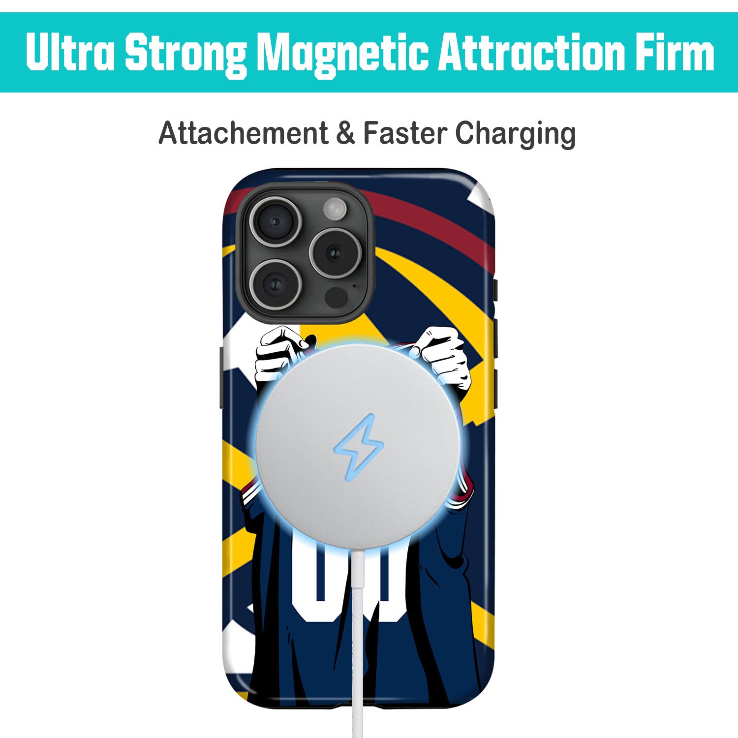 Custom Basketball Phone Case for iPhone - Personalized Your Name and Number - Denver Design - Image 5