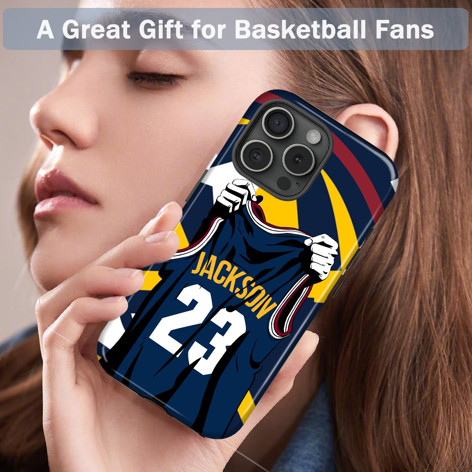 Custom Basketball Phone Case for iPhone - Personalized Your Name and Number - Denver Design - Image 6