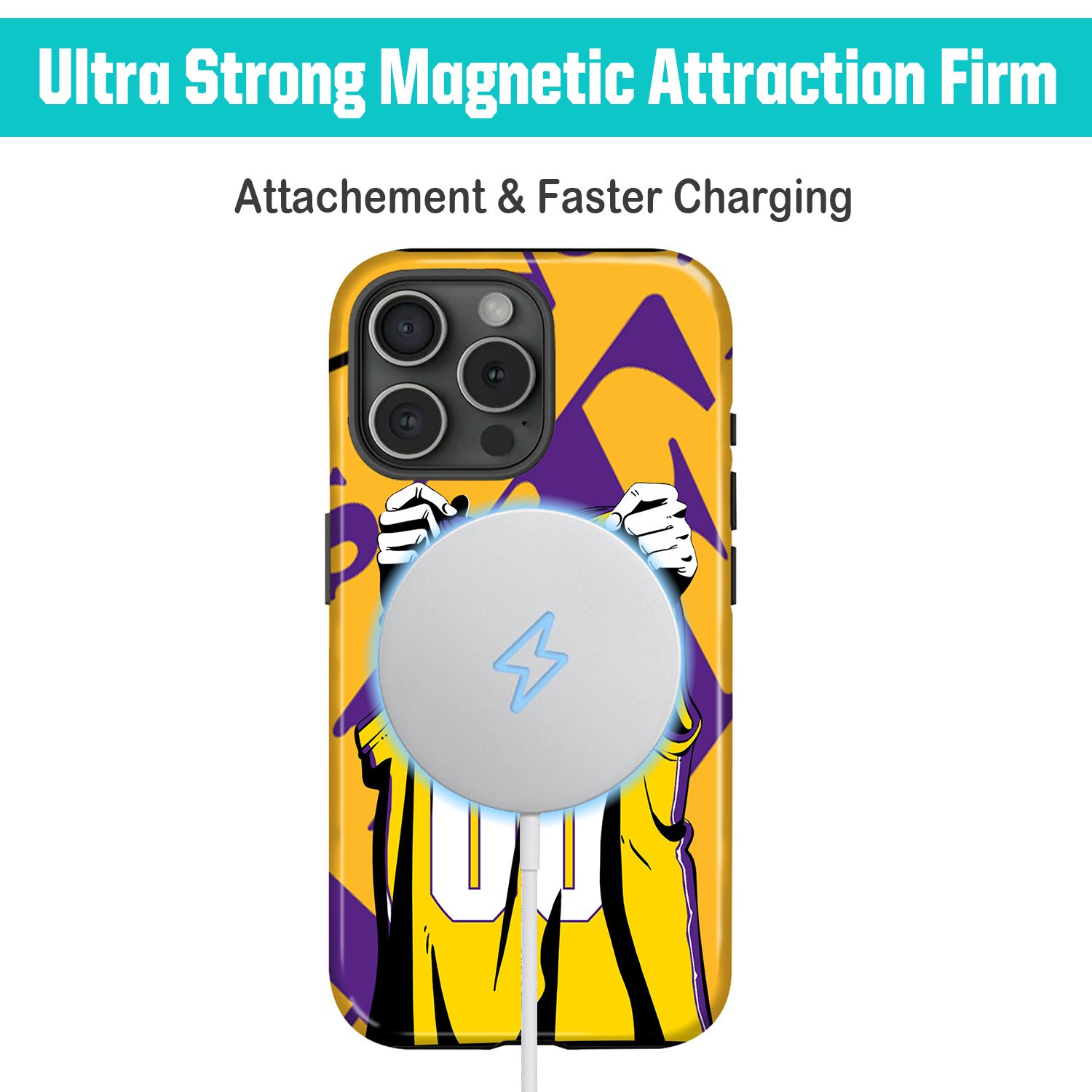 Custom Basketball Phone Case for iPhone - Personalized Your Name and Number - Los Angeles 1 Design - Image 5