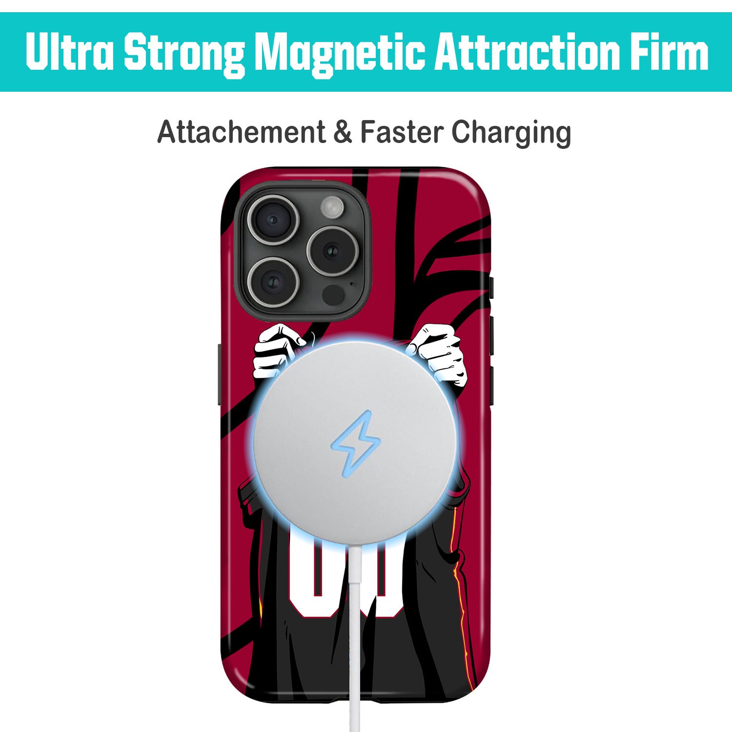 Custom Basketball Phone Case for iPhone - Personalized Your Name and Number - Miami Design - Image 5