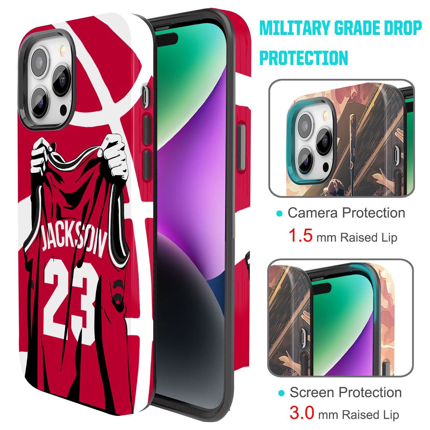 Custom Basketball Phone Case for iPhone - Personalized Your Name and Number -Toronto - Image 3