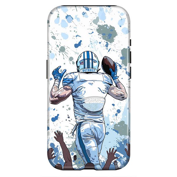 Custom Football Phone Case for iPhone - Personalized Your Name and Number - Detroit Design - Image 4