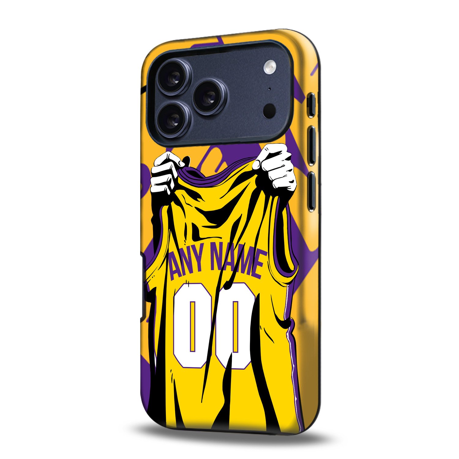 Custom Basketball Phone Case for iPhone - Personalized Your Name and Number - Los Angeles 1 Design