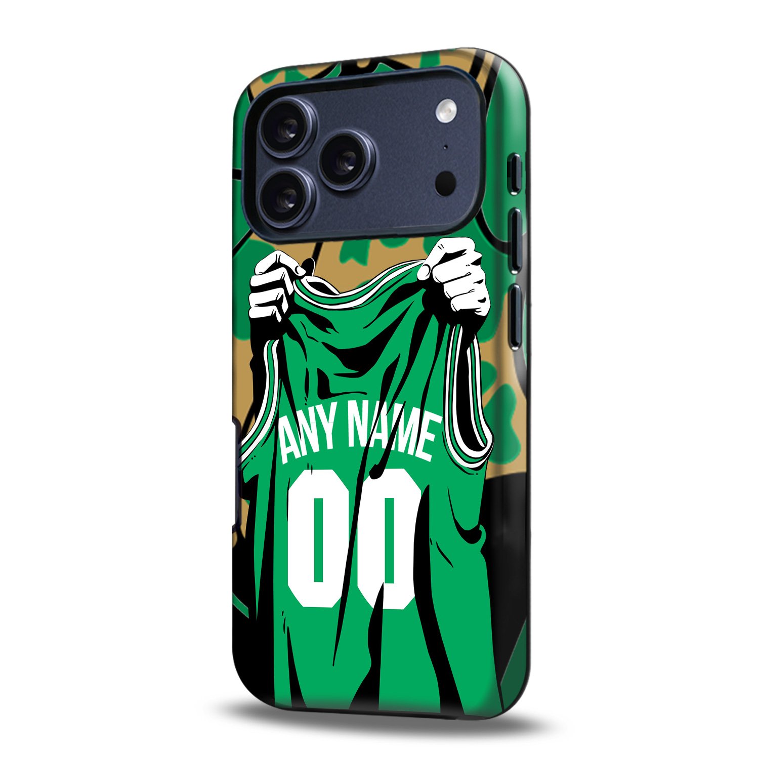 Custom Basketball Phone Case for iPhone - Personalized Your Name and Number - Boston Design