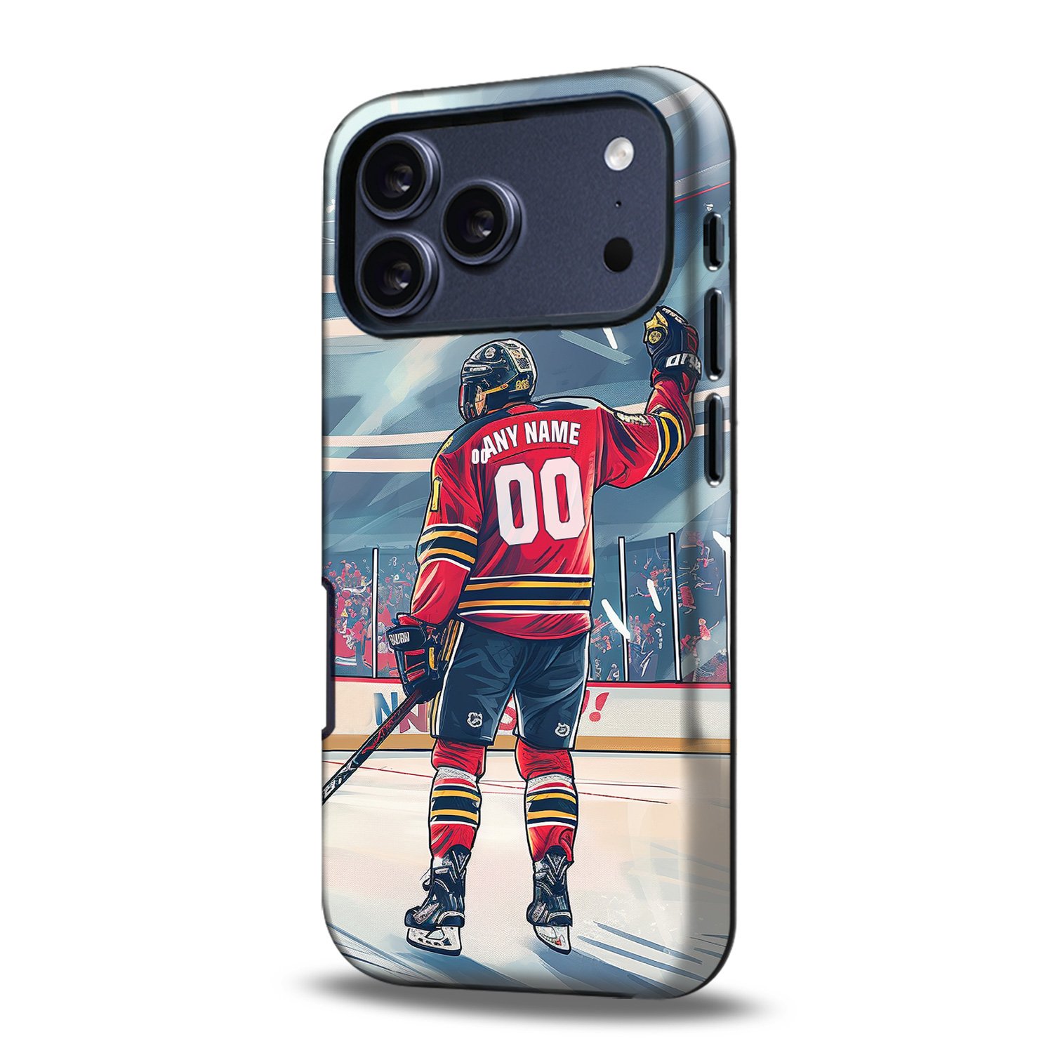 Custom Hockey Phone Case for iPhone - Personalized Your Name and Number - Chicago Design
